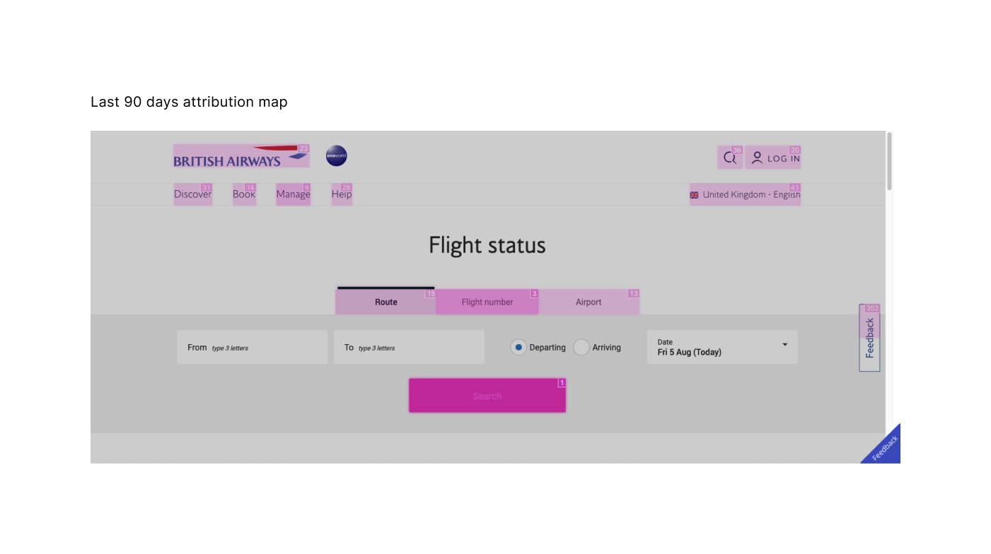Our old flight status UI