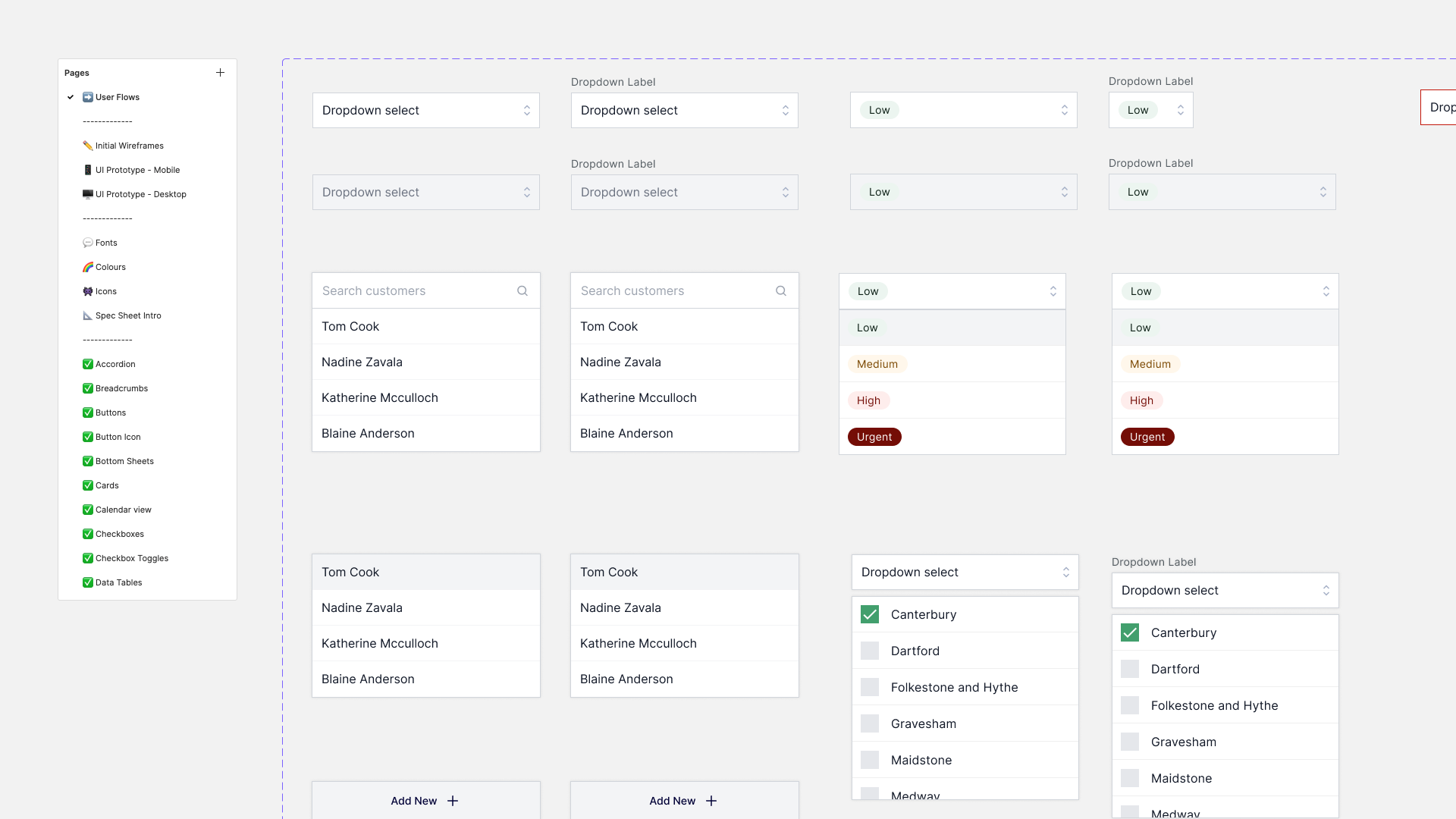 Component library overview