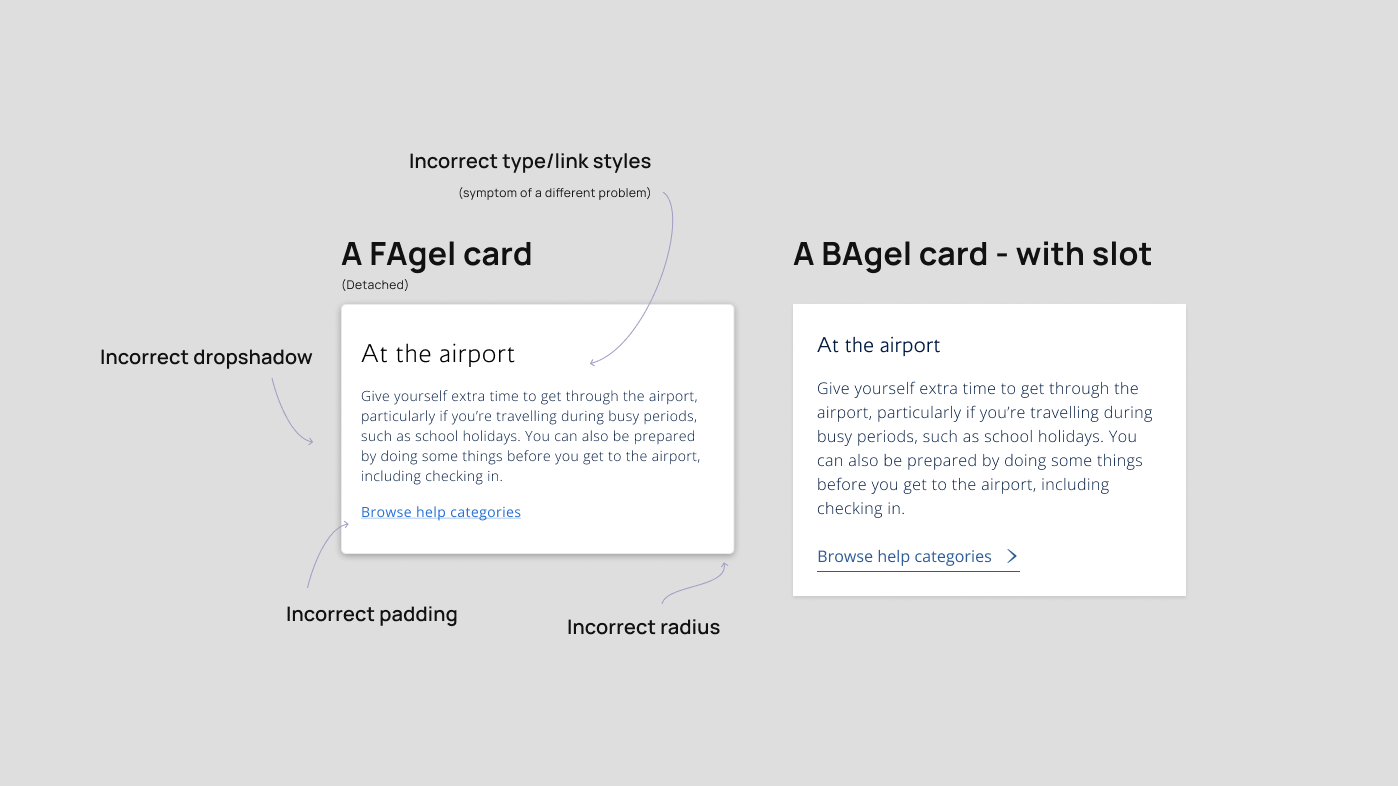 A BAgel card vs FAgel card