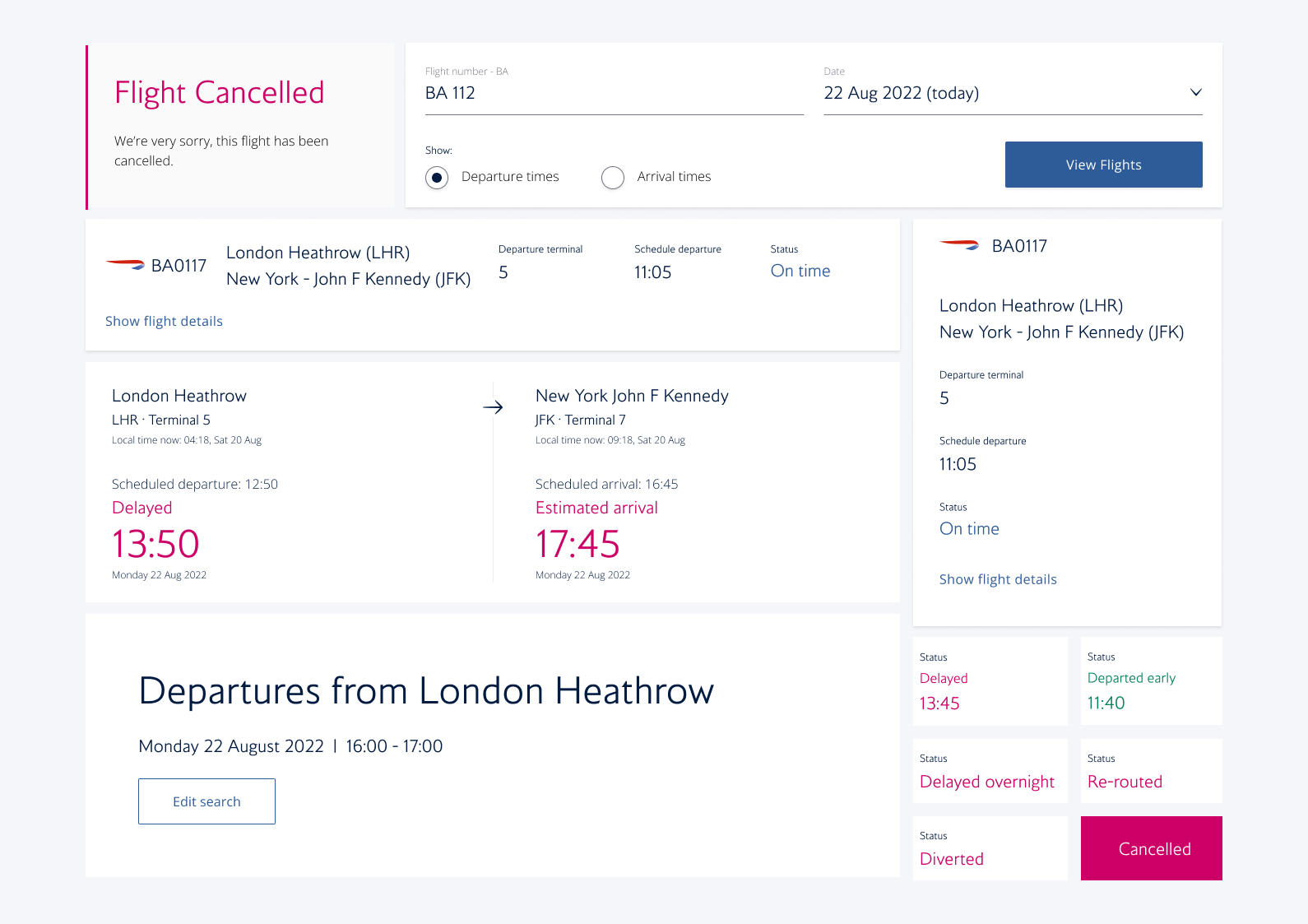 Flight Status - Re-designing one of BA's most crucial tools with a 25% increase in customer satisfaction